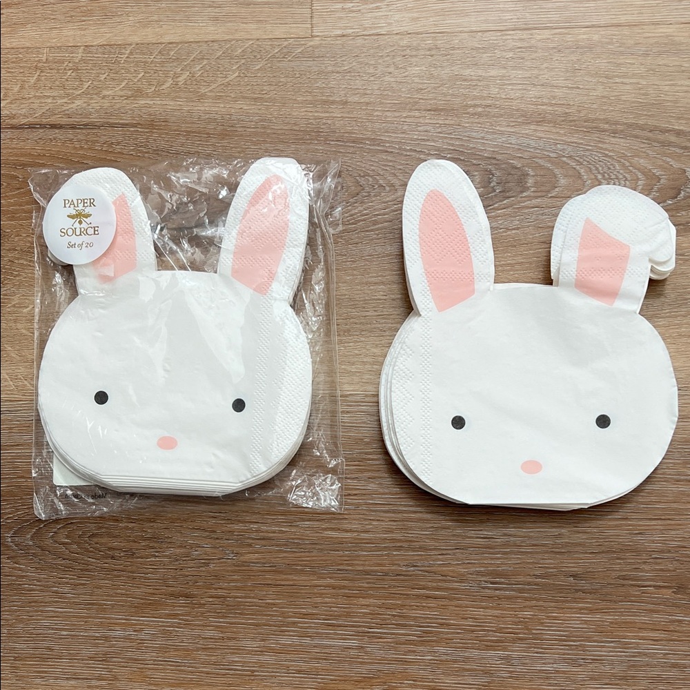 Paper Source Bunny Face Napkins with Pink Ears